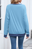 Round Neck Loose Long Sleeved Sweatshirt