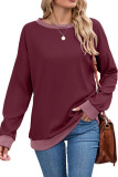 Round Neck Loose Long Sleeved Sweatshirt