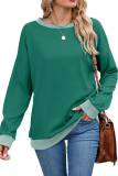 Round Neck Loose Long Sleeved Sweatshirt