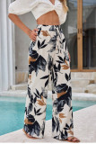 Floral Pattern Bohemian Printed Trousers