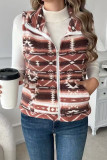 Double Sided Plush Sleeveless Zipper Cardigan