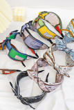 Geometric Printed Bow Hair Clip