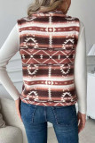 Double Sided Plush Sleeveless Zipper Cardigan