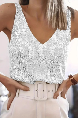 Sleeveless V-neck Summer top