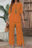 Irregular Short Sleeve Shirt Pants Two-Piece Set