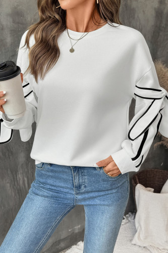 Butterfly Knot Round Neck Long Sleeve Hoodie