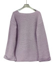 Solid Color V-Neck Long Sleeved Sweater