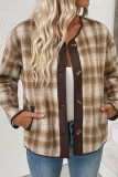 New Checkered Printed Long Sleeved Cardigan Jacket
