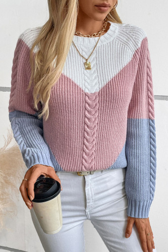 Striped Loose Long Sleeved Knitted Sweater