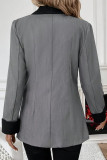 Contrasting suit jacket windbreaker