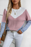 Striped Loose Long Sleeved Knitted Sweater