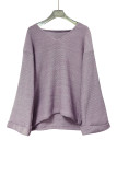 Solid Color V-Neck Long Sleeved Sweater