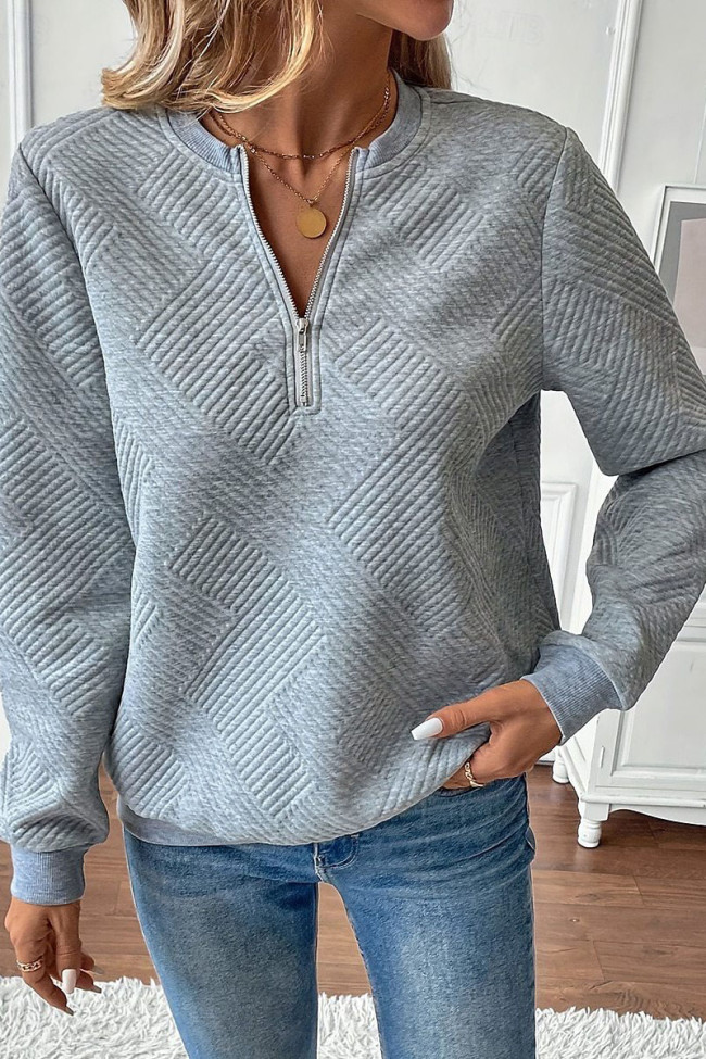 Solid Color Long Sleeved Loose Hoodie