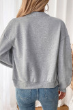 Solid Color Velvet Long Sleeved Zipper Cardigan