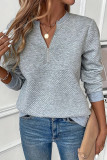 Solid Color Long Sleeved Loose Hoodie