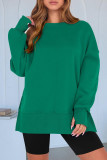 Solid Color Loose Sports Long Sleeved Sweatshirt