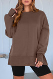Solid Color Loose Sports Long Sleeved Sweatshirt