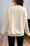 Bow Tie Round Neck Long Sleeved Sweatshirt