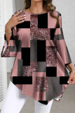 Vintage Printed Round Neck Long Sleeved Shirt