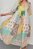 Bohemian Lantern Long Sleeved Dress