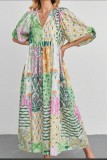 Bohemian Lantern Long Sleeved Dress