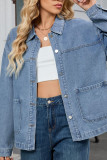 Retro Loose Denim Long Sleeved Jacket