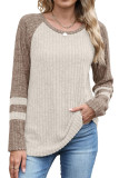 Autumn Round Neck Long Sleeved Knitted Sweater