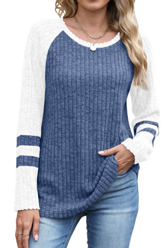 Autumn Round Neck Long Sleeved Knitted Sweater
