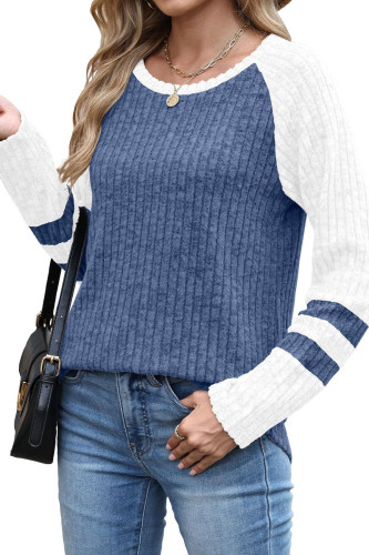 Autumn Round Neck Long Sleeved Knitted Sweater