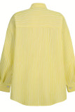 Spring New Striped Loose Long Sleeved Shirt