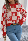 Christmas Snowman Printed Long Sleeved Sweater