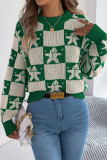Christmas Snowman Printed Long Sleeved Sweater