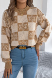 Christmas Tree Printed Lantern Long Sleeved Sweater