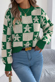 Christmas Snowman Printed Long Sleeved Sweater