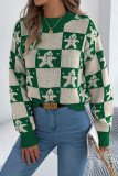 Christmas Snowman Printed Long Sleeved Sweater