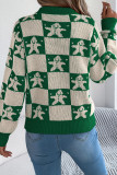 Christmas Snowman Printed Long Sleeved Sweater