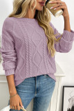 Round Neck Loose Retro Long Sleeved Sweater