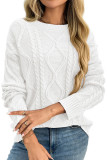 Round Neck Loose Retro Long Sleeved Sweater