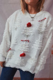 Christmas Solid Color Round Neck Long Sleeved Sweater