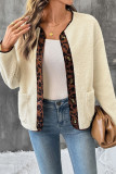 Thick Leopard Print Long Sleeved Cardigan Jacket
