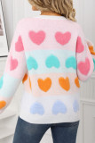Valentine's Day Love Printed Round Neck Sweater