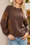 Striped Printed Long Sleeved Round Neck Sweatshirt