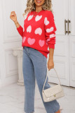 Valentine's Day Love Printed Round Neck Sweater