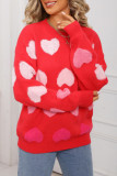 Valentine's Day Love Printed Round Neck Sweater