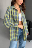 Retro Loose Long Sleeved Checkered Shirt