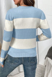 Vintage Striped Printed Long Sleeved Sweater