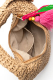Bow Woven Straw Bag Handbag