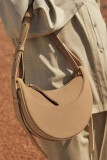 Solid Color Crescent Bag Single Shoulder Crossbody Bag
