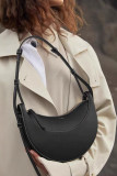 Solid Color Crescent Bag Single Shoulder Crossbody Bag
