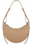 Solid Color Crescent Bag Single Shoulder Crossbody Bag